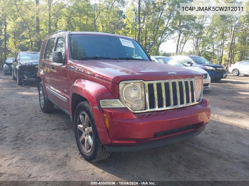 2012 Jeep Liberty Sport VIN: 1C4PJMAK5CW212011 Lot: 40505596