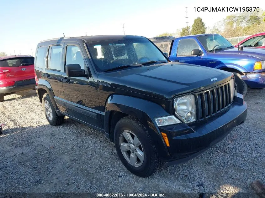 2012 Jeep Liberty Sport VIN: 1C4PJMAK1CW195370 Lot: 40522076