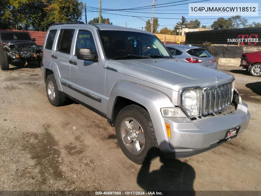 2012 Jeep Liberty Sport VIN: 1C4PJMAK6CW118512 Lot: 40597088