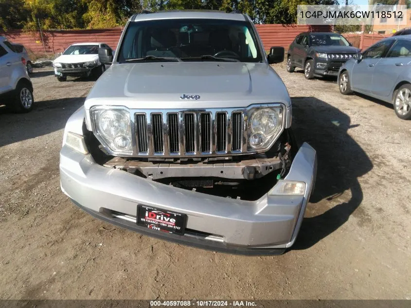 2012 Jeep Liberty Sport VIN: 1C4PJMAK6CW118512 Lot: 40597088