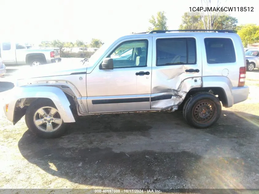 2012 Jeep Liberty Sport VIN: 1C4PJMAK6CW118512 Lot: 40597088