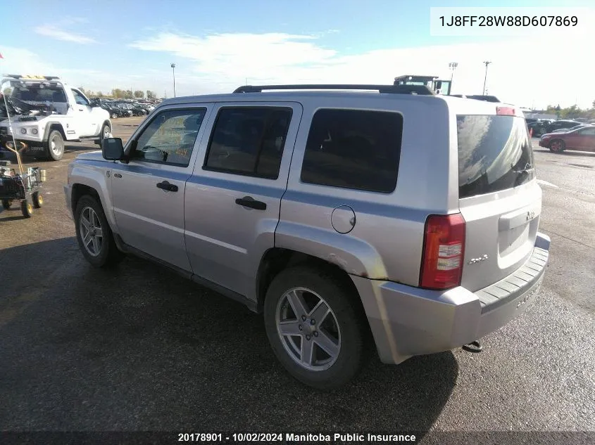 2008 Jeep Patriot North VIN: 1J8FF28W88D607869 Lot: 20178901