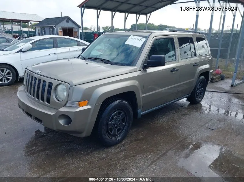 1J8FF28WX8D575524 2008 Jeep Patriot Sport