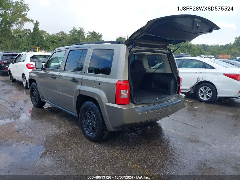 1J8FF28WX8D575524 2008 Jeep Patriot Sport