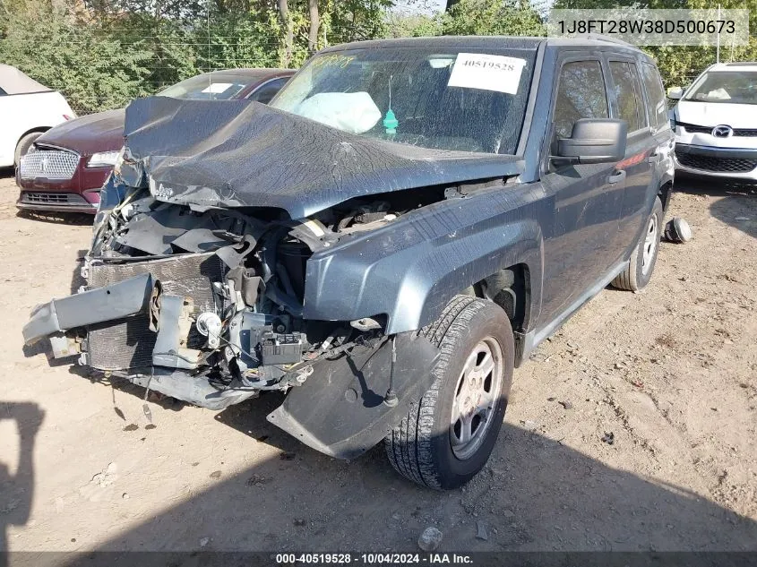 2008 Jeep Patriot Sport VIN: 1J8FT28W38D500673 Lot: 40519528