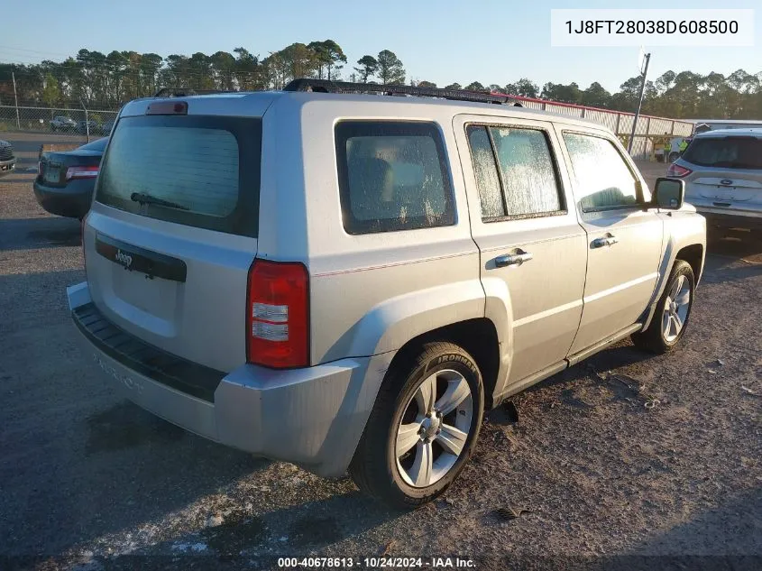 2008 Jeep Patriot Sport VIN: 1J8FT28038D608500 Lot: 40678613