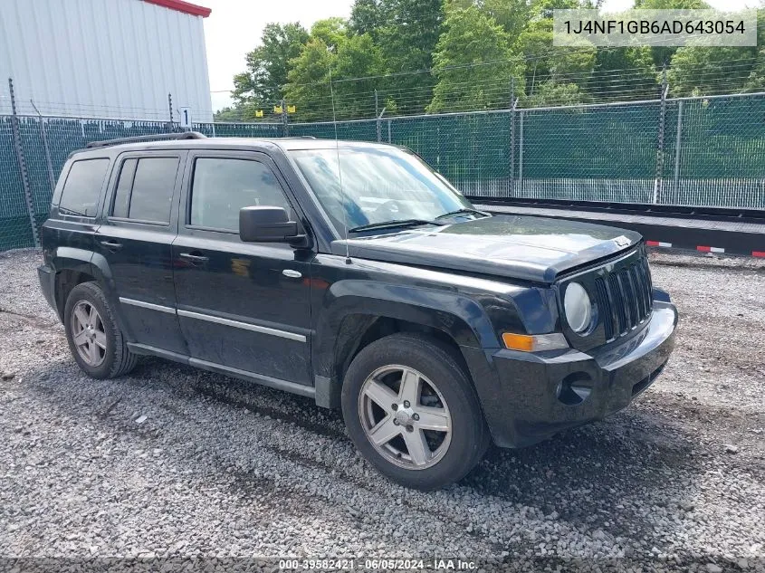 2010 Jeep Patriot Sport VIN: 1J4NF1GB6AD643054 Lot: 39582421