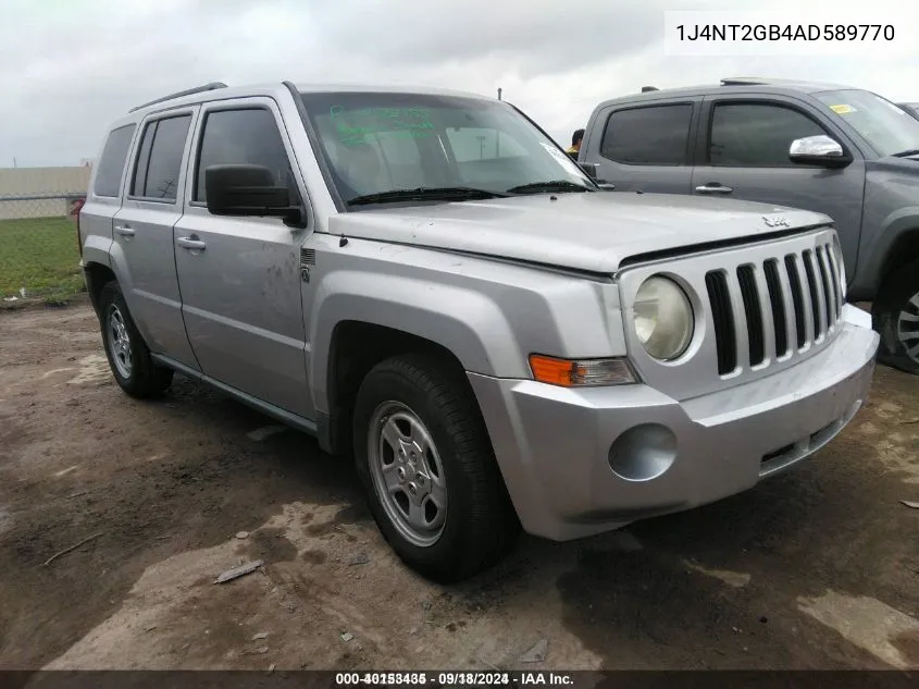 2010 Jeep Patriot Sport VIN: 1J4NT2GB4AD589770 Lot: 40153435