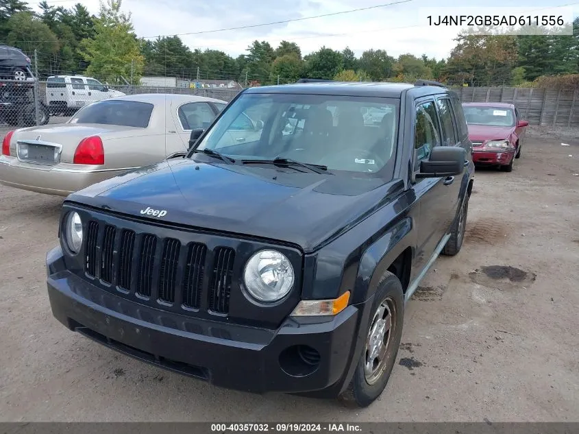 2010 Jeep Patriot Sport VIN: 1J4NF2GB5AD611556 Lot: 40357032