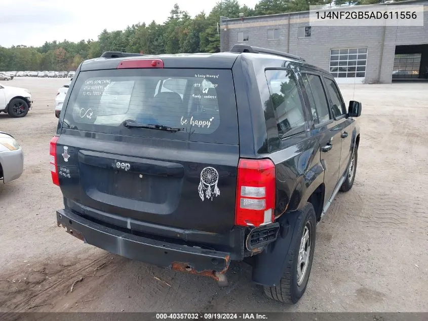 2010 Jeep Patriot Sport VIN: 1J4NF2GB5AD611556 Lot: 40357032