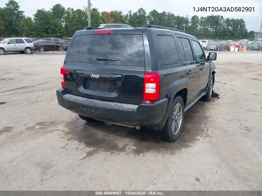 2010 Jeep Patriot Sport VIN: 1J4NT2GA3AD582901 Lot: 40489567