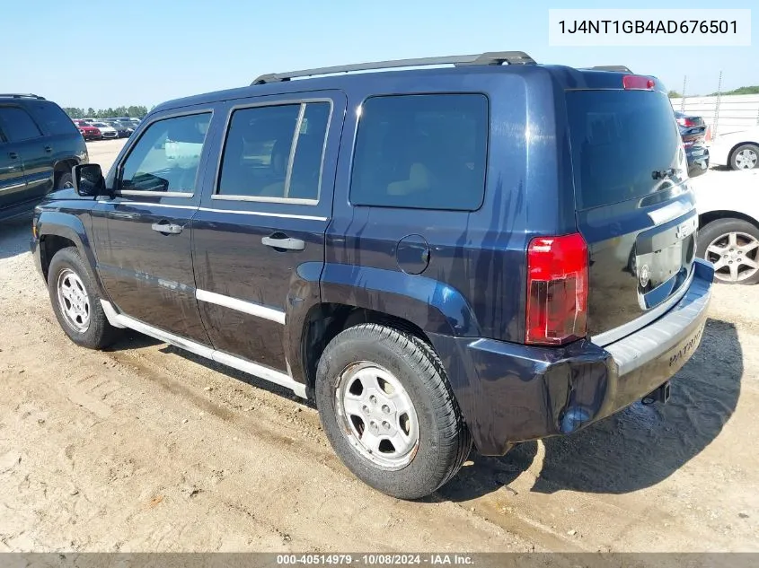 2010 Jeep Patriot Sport VIN: 1J4NT1GB4AD676501 Lot: 40514979