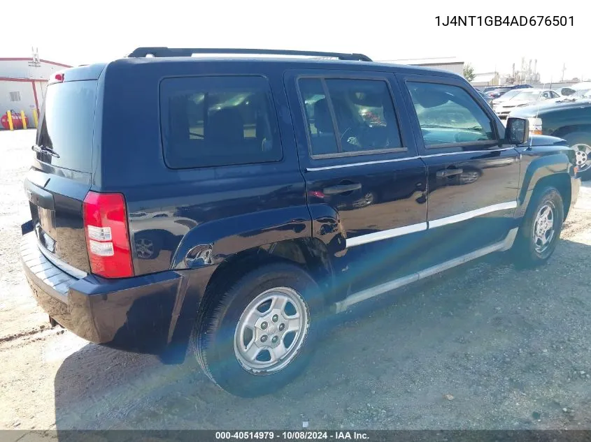 2010 Jeep Patriot Sport VIN: 1J4NT1GB4AD676501 Lot: 40514979