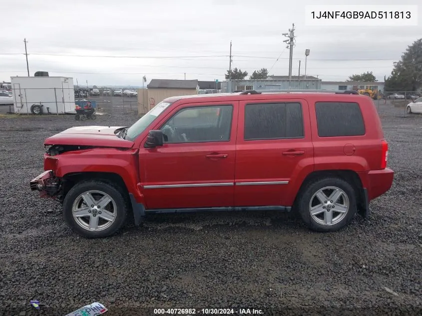 2010 Jeep Patriot Limited VIN: 1J4NF4GB9AD511813 Lot: 40726982