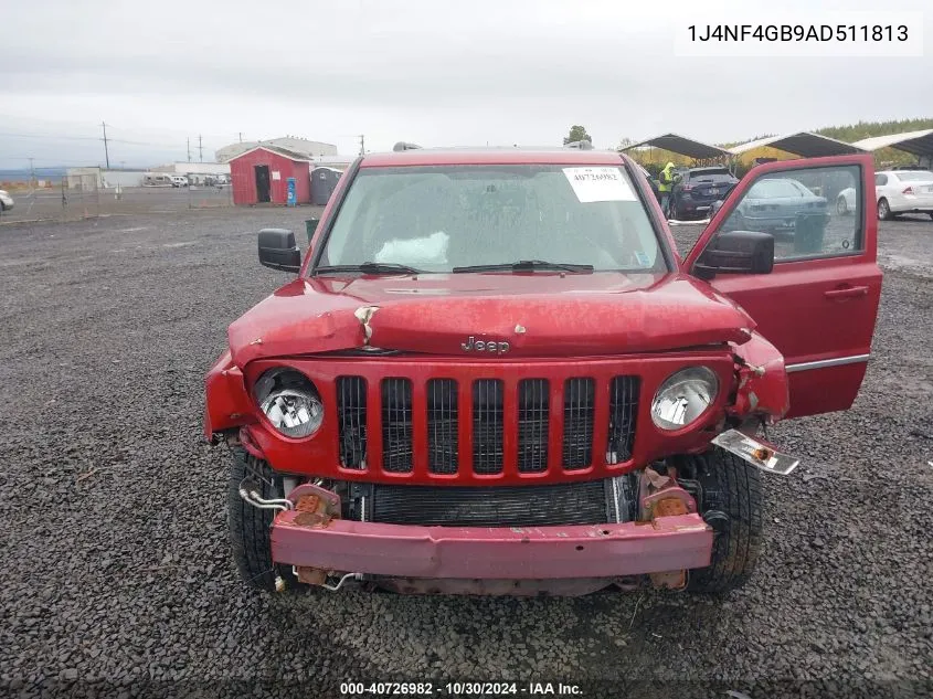 2010 Jeep Patriot Limited VIN: 1J4NF4GB9AD511813 Lot: 40726982