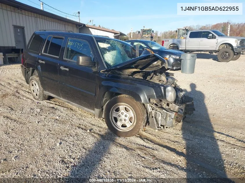 1J4NF1GB5AD622955 2010 Jeep Patriot Sport