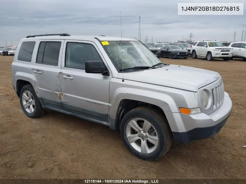 2011 Jeep Patriot Sport/North VIN: 1J4NF2GB1BD276815 Lot: 12115144