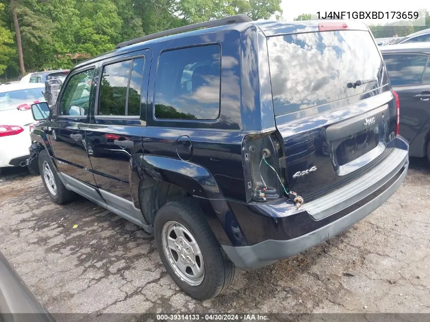 2011 Jeep Patriot Sport VIN: 1J4NF1GBXBD173659 Lot: 39314133