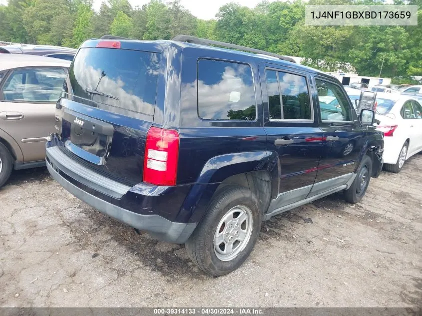 2011 Jeep Patriot Sport VIN: 1J4NF1GBXBD173659 Lot: 39314133