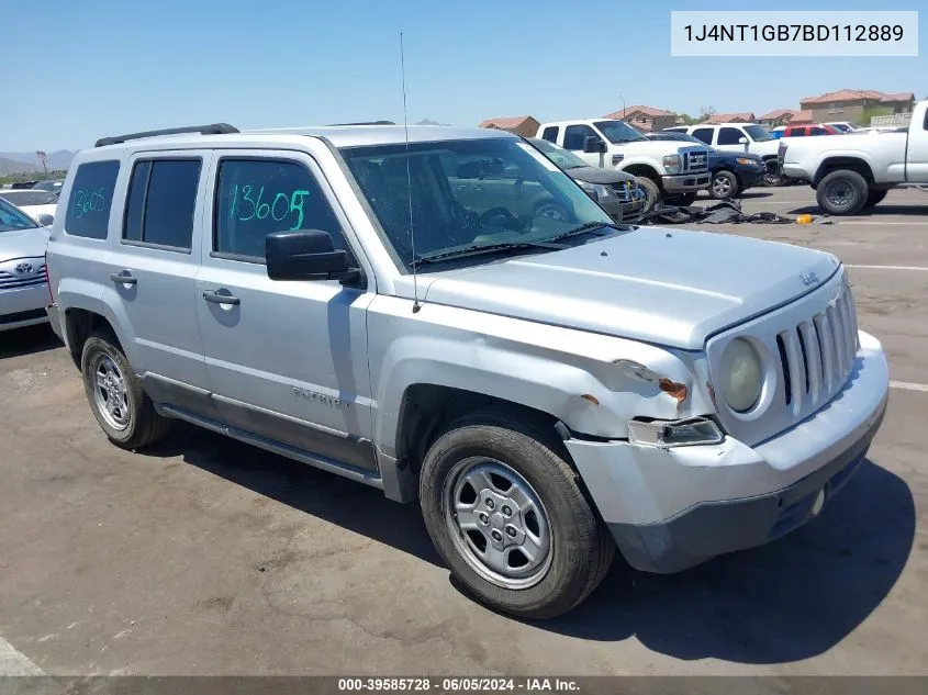 2011 Jeep Patriot Sport VIN: 1J4NT1GB7BD112889 Lot: 39585728