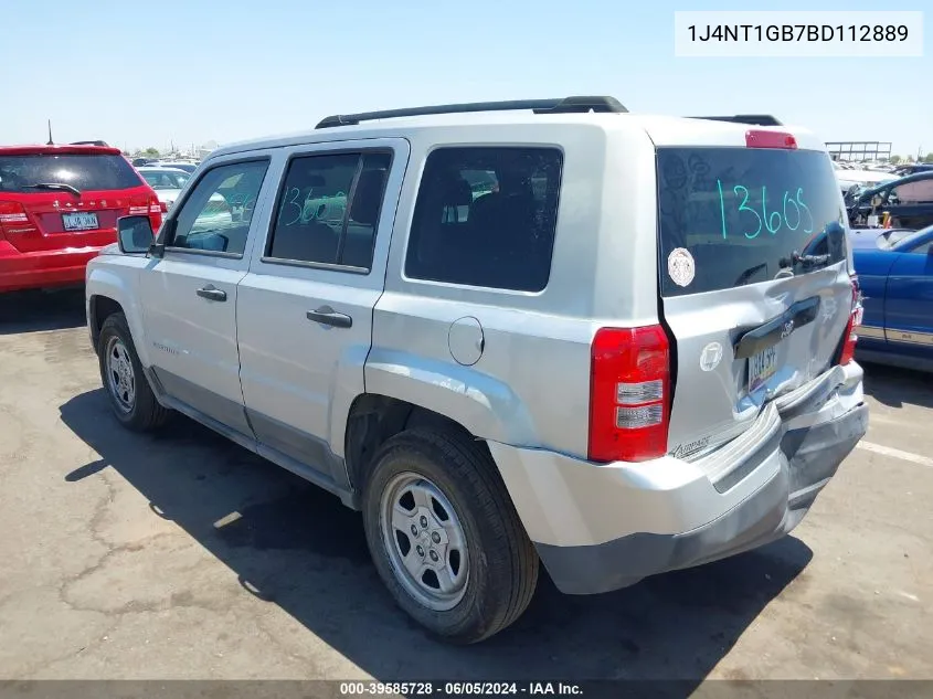 2011 Jeep Patriot Sport VIN: 1J4NT1GB7BD112889 Lot: 39585728