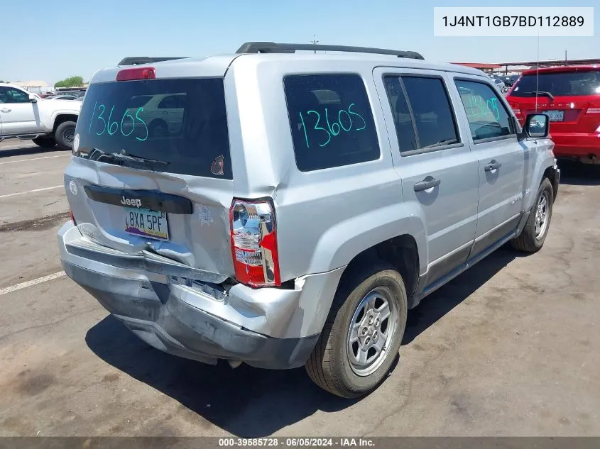 2011 Jeep Patriot Sport VIN: 1J4NT1GB7BD112889 Lot: 39585728