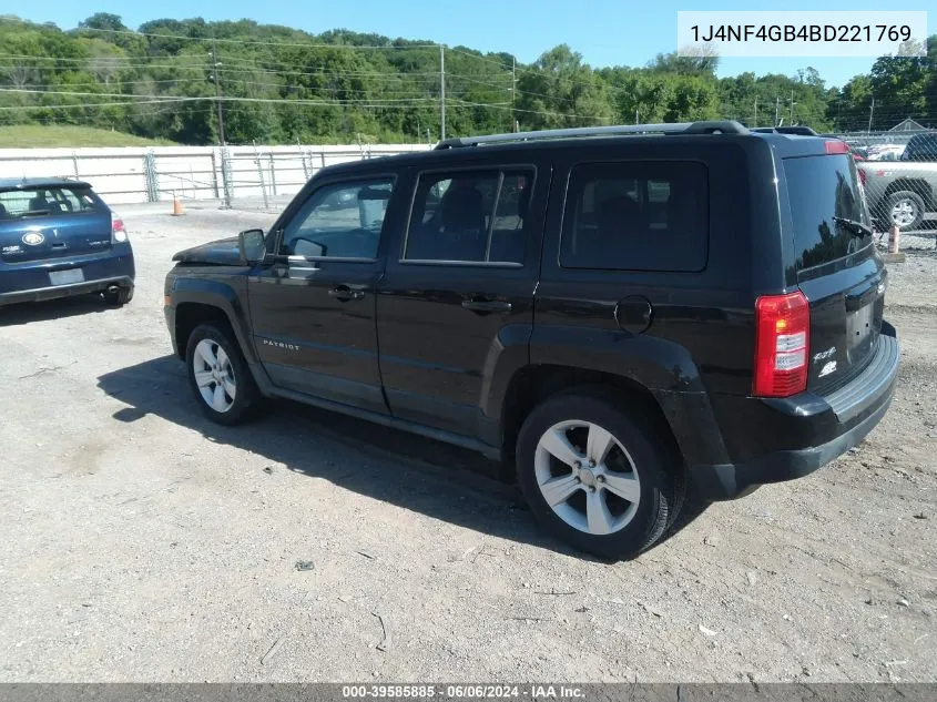 2011 Jeep Patriot Latitude X VIN: 1J4NF4GB4BD221769 Lot: 39585885