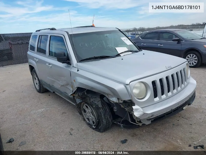 2011 Jeep Patriot Sport VIN: 1J4NT1GA6BD178101 Lot: 39659112