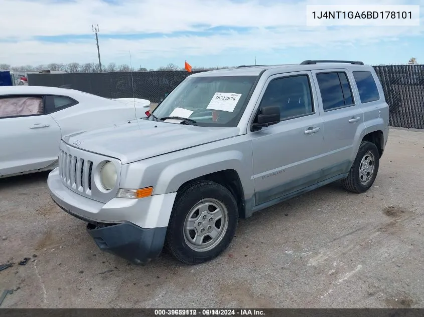 2011 Jeep Patriot Sport VIN: 1J4NT1GA6BD178101 Lot: 39659112