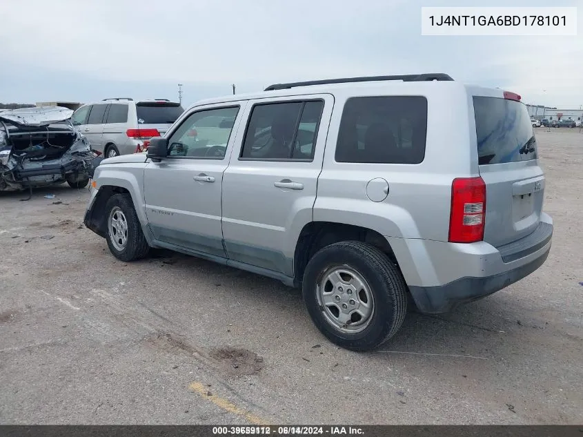 2011 Jeep Patriot Sport VIN: 1J4NT1GA6BD178101 Lot: 39659112