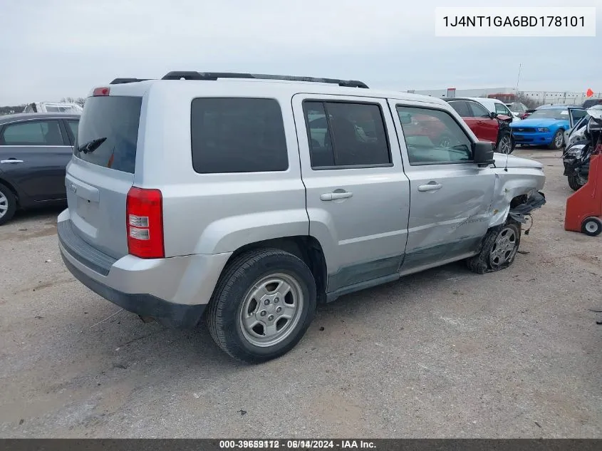 1J4NT1GA6BD178101 2011 Jeep Patriot Sport