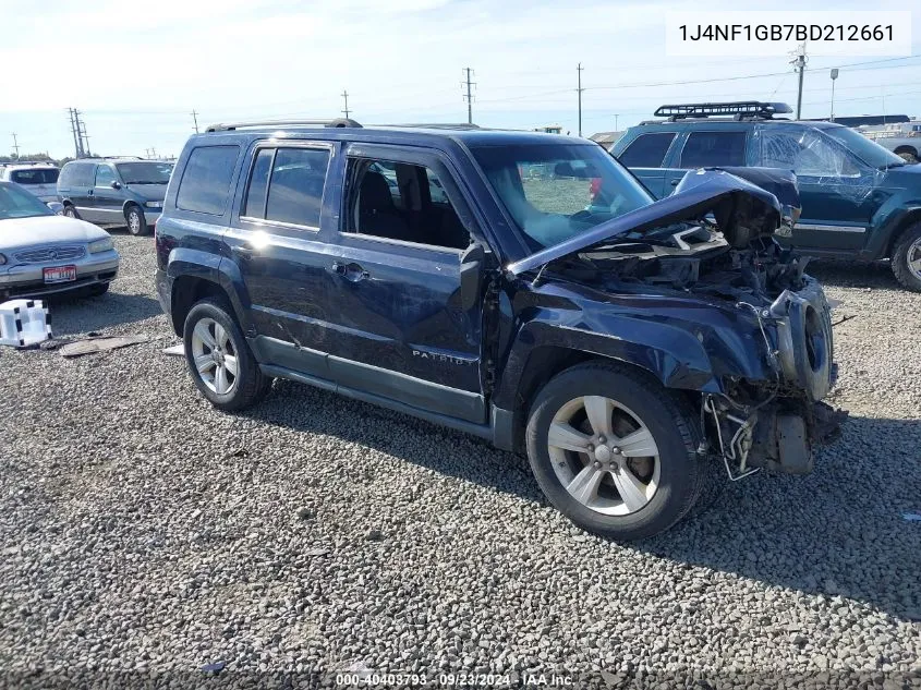 2011 Jeep Patriot Sport VIN: 1J4NF1GB7BD212661 Lot: 40403793