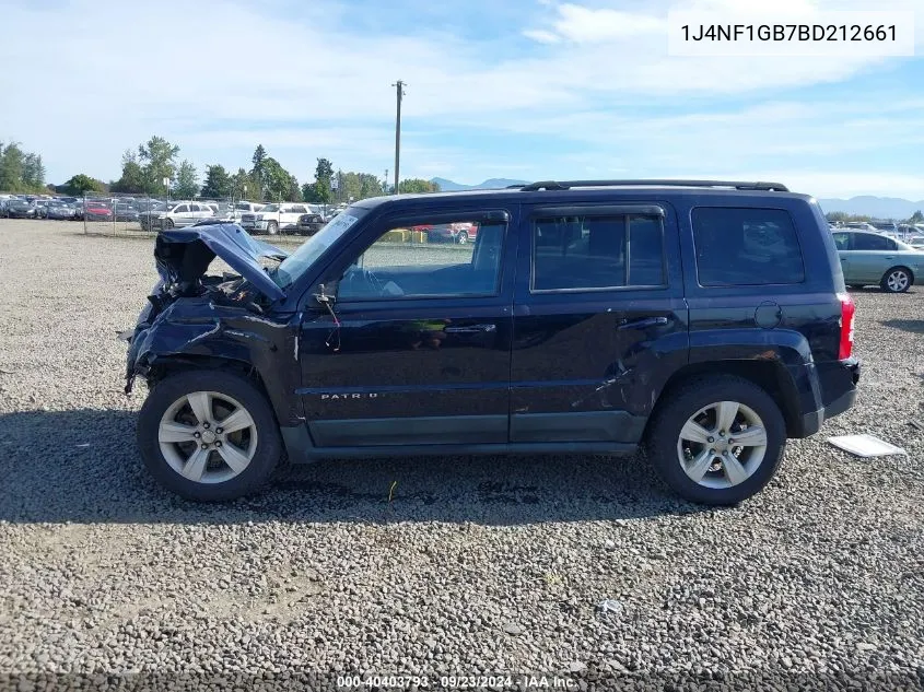 2011 Jeep Patriot Sport VIN: 1J4NF1GB7BD212661 Lot: 40403793