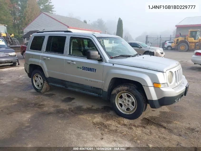 2011 Jeep Patriot Sport VIN: 1J4NF1GB1BD229777 Lot: 40479201