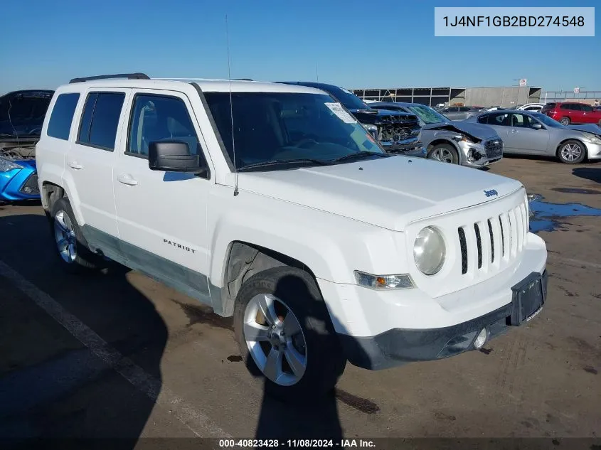 2011 Jeep Patriot Sport VIN: 1J4NF1GB2BD274548 Lot: 40823428