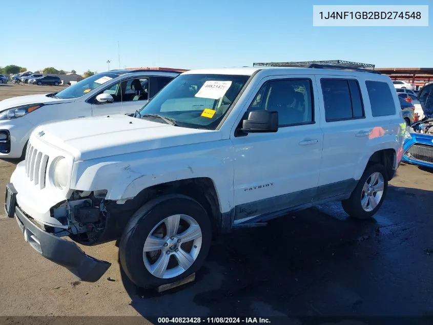 2011 Jeep Patriot Sport VIN: 1J4NF1GB2BD274548 Lot: 40823428