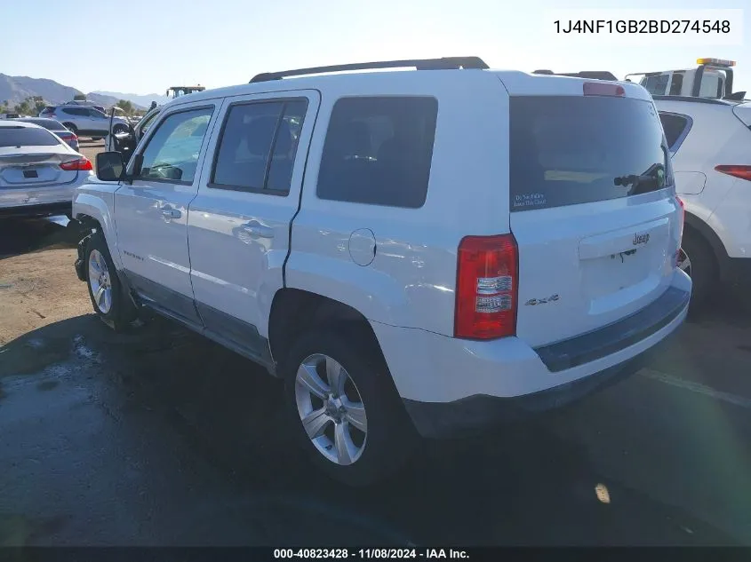 2011 Jeep Patriot Sport VIN: 1J4NF1GB2BD274548 Lot: 40823428