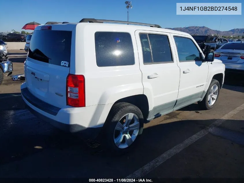 2011 Jeep Patriot Sport VIN: 1J4NF1GB2BD274548 Lot: 40823428