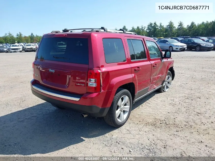 1C4NJRCB7CD687771 2012 Jeep Patriot Limited