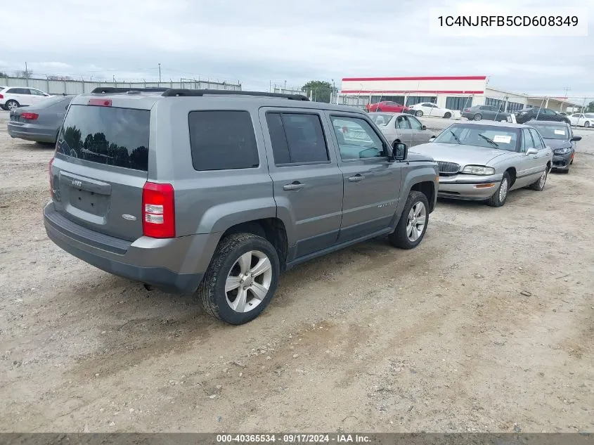 2012 Jeep Patriot Latitude VIN: 1C4NJRFB5CD608349 Lot: 40365534