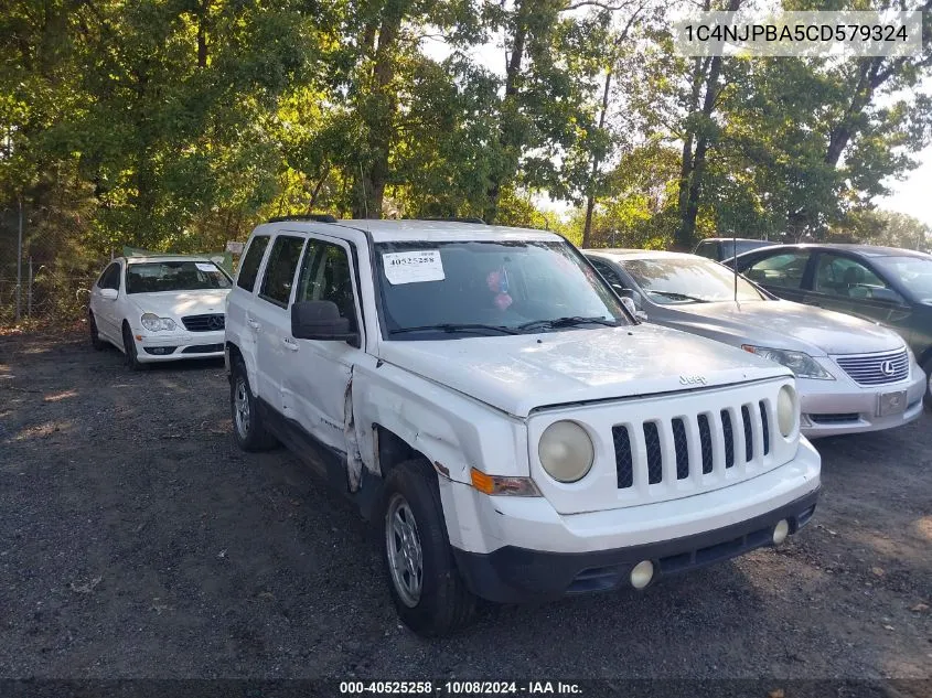 2012 Jeep Patriot Sport VIN: 1C4NJPBA5CD579324 Lot: 40525258