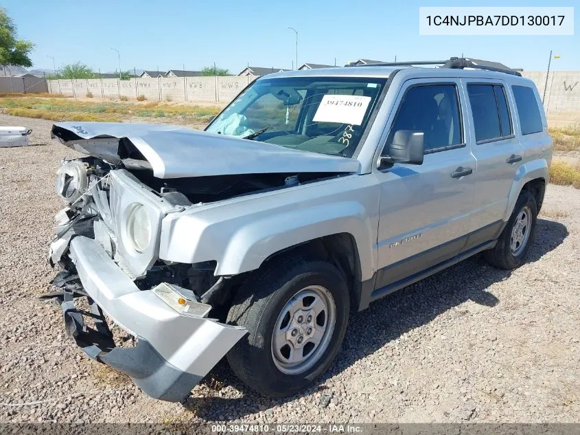 1C4NJPBA7DD130017 2013 Jeep Patriot Sport