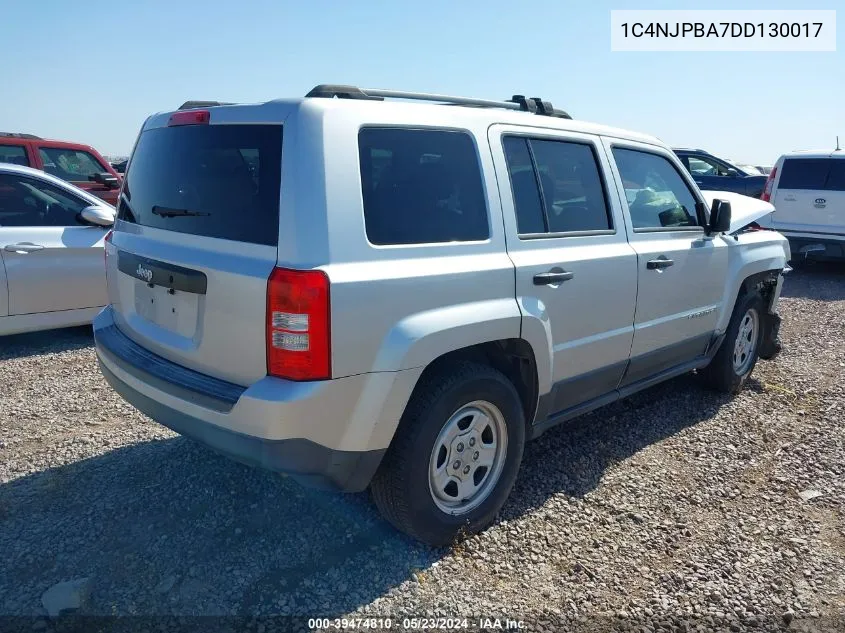 1C4NJPBA7DD130017 2013 Jeep Patriot Sport