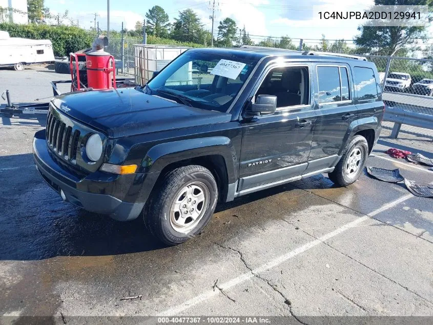 2013 Jeep Patriot Sport VIN: 1C4NJPBA2DD129941 Lot: 40477367