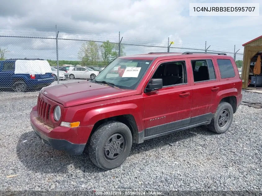 2014 Jeep Patriot Sport VIN: 1C4NJRBB3ED595707 Lot: 39337016