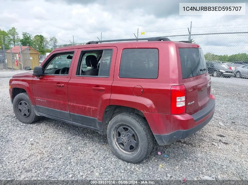 2014 Jeep Patriot Sport VIN: 1C4NJRBB3ED595707 Lot: 39337016