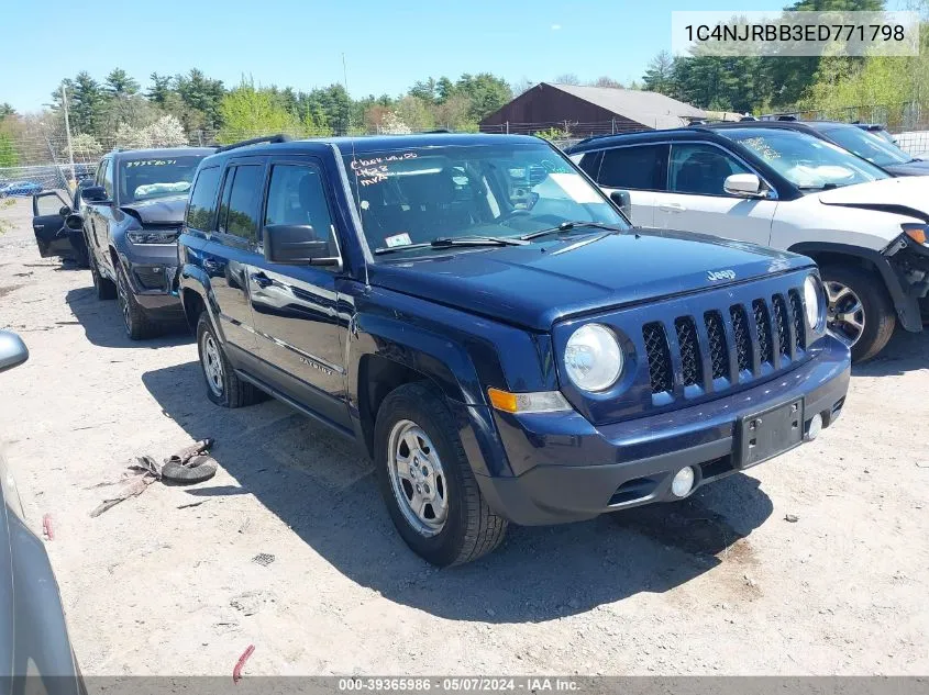 2014 Jeep Patriot Sport VIN: 1C4NJRBB3ED771798 Lot: 39365986