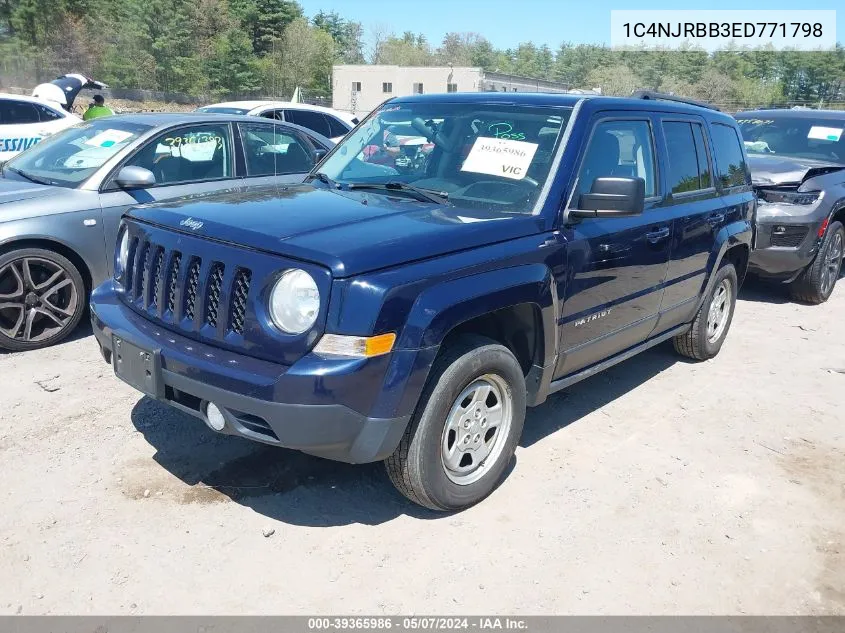 2014 Jeep Patriot Sport VIN: 1C4NJRBB3ED771798 Lot: 39365986