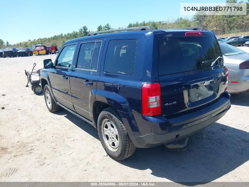 2014 Jeep Patriot Sport VIN: 1C4NJRBB3ED771798 Lot: 39365986