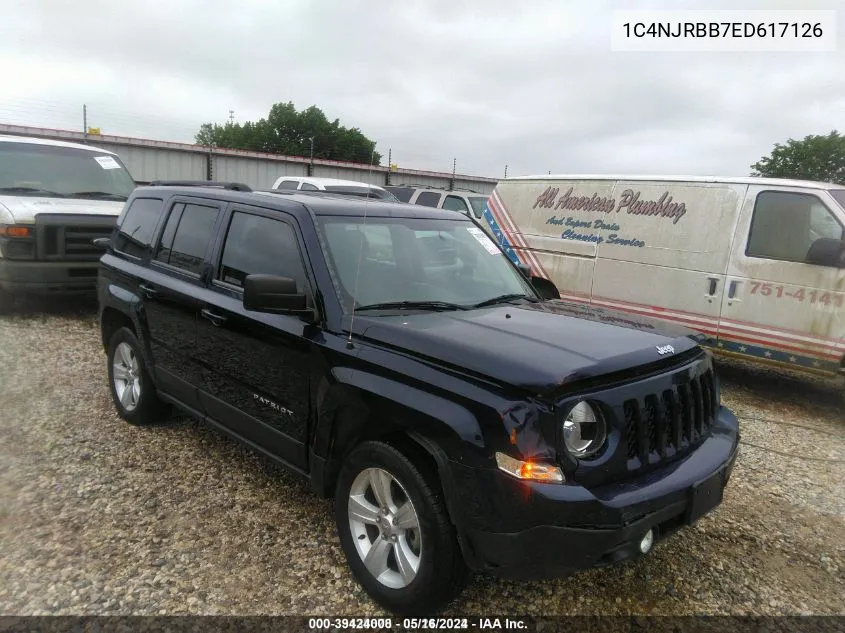 2014 Jeep Patriot Sport VIN: 1C4NJRBB7ED617126 Lot: 39424008